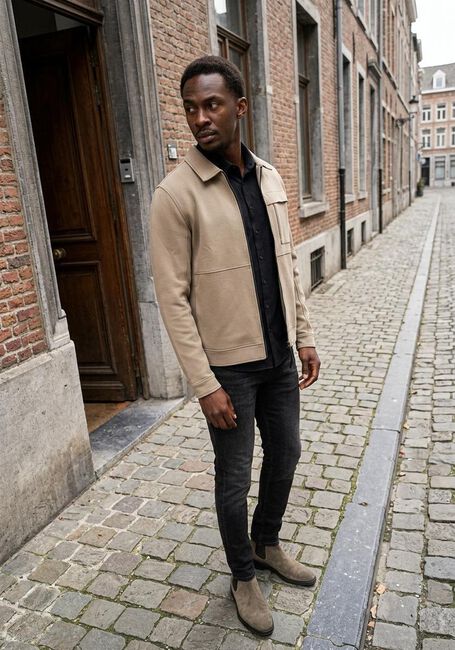 Zwarte CAST IRON Casual overhemd CF TECH TWILL JERSEY - large