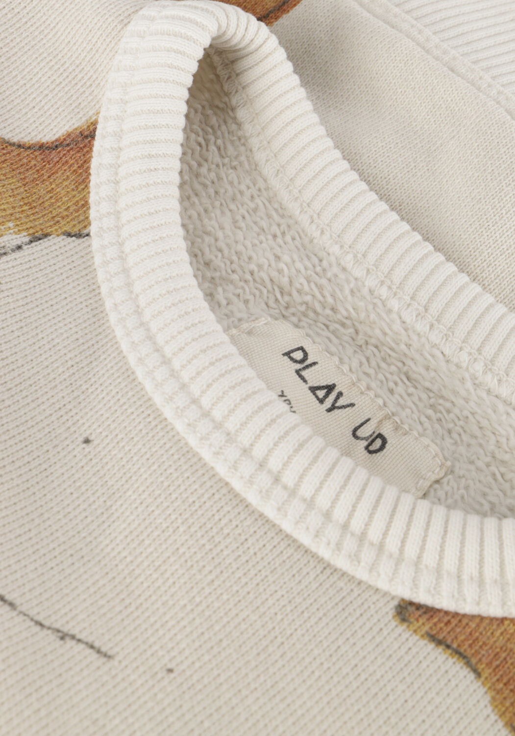 Beige PLAY UP Sweater PRINTED FLEECE SWEATER - large