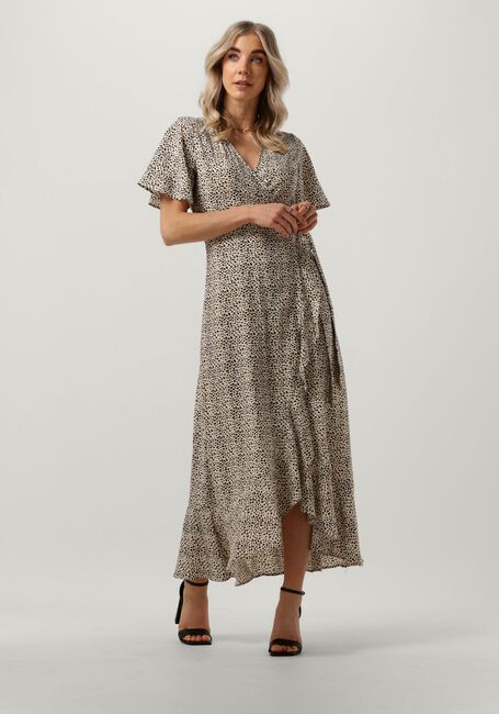 Zand OBJECT Maxi jurk LEONORA SEL S/S WRAP LONG DRESS 126 - large