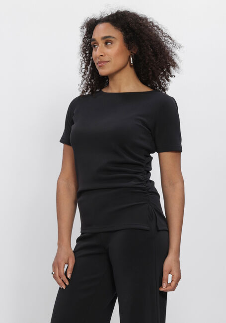 Zwarte MY ESSENTIAL WARDROBE T-shirt MWHELLE ASSYMETRIC TEE - large