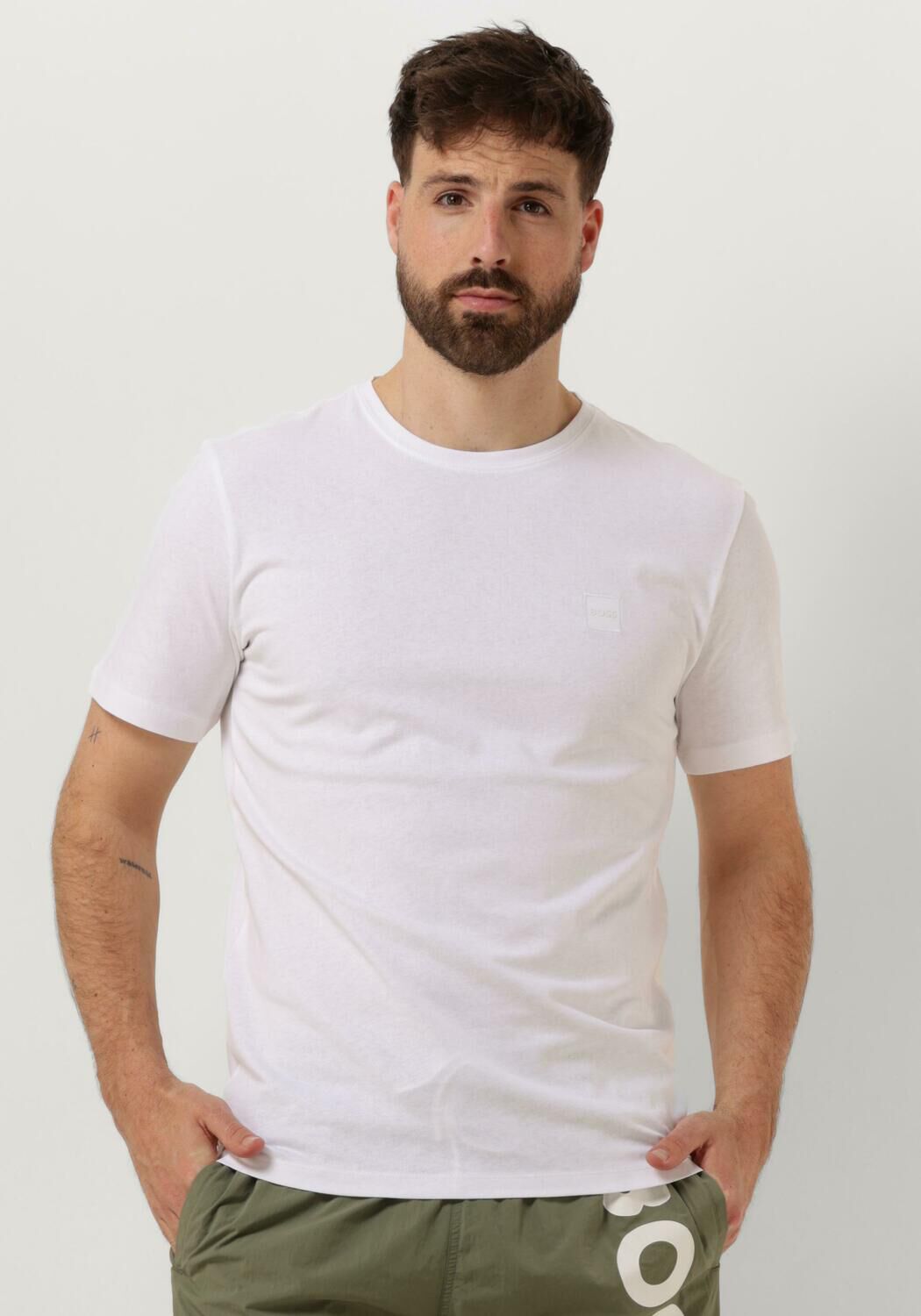 BOSS ORANGE Heren Polo's & T-shirts Tales Wit