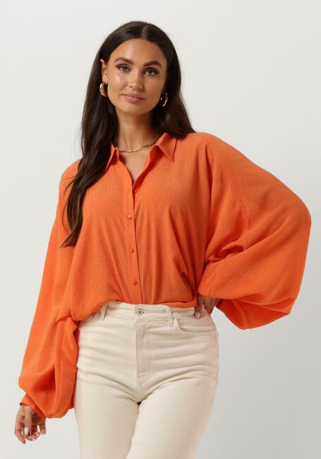 Oranje ANOTHER LABEL Blouses BOBBY SHIRT L/S - large