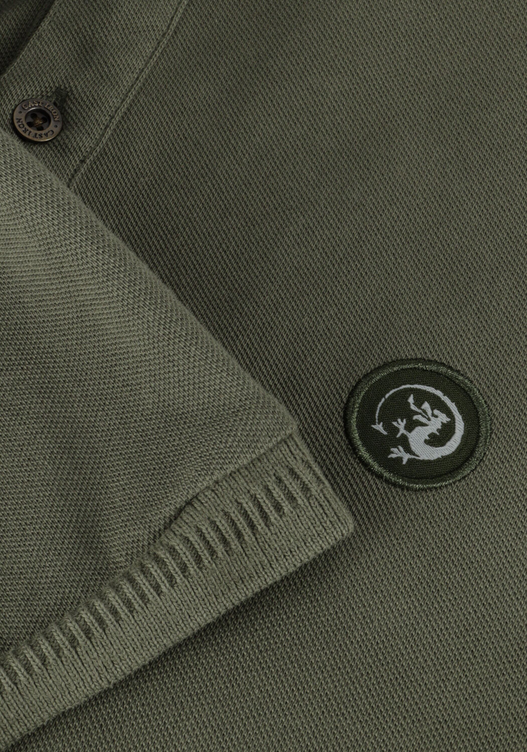 Donkergroene CAST IRON Polo SHORT SLEEVE POLO ESSENTIAL - large