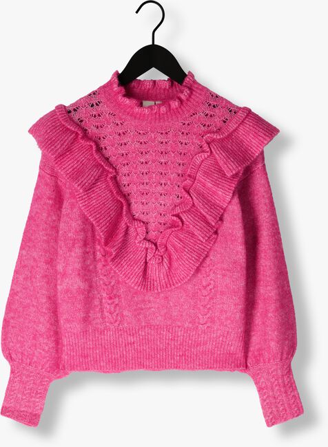 Paarse Y.A.S. Trui YASBISTRA LS KNIT PULLOVER - large