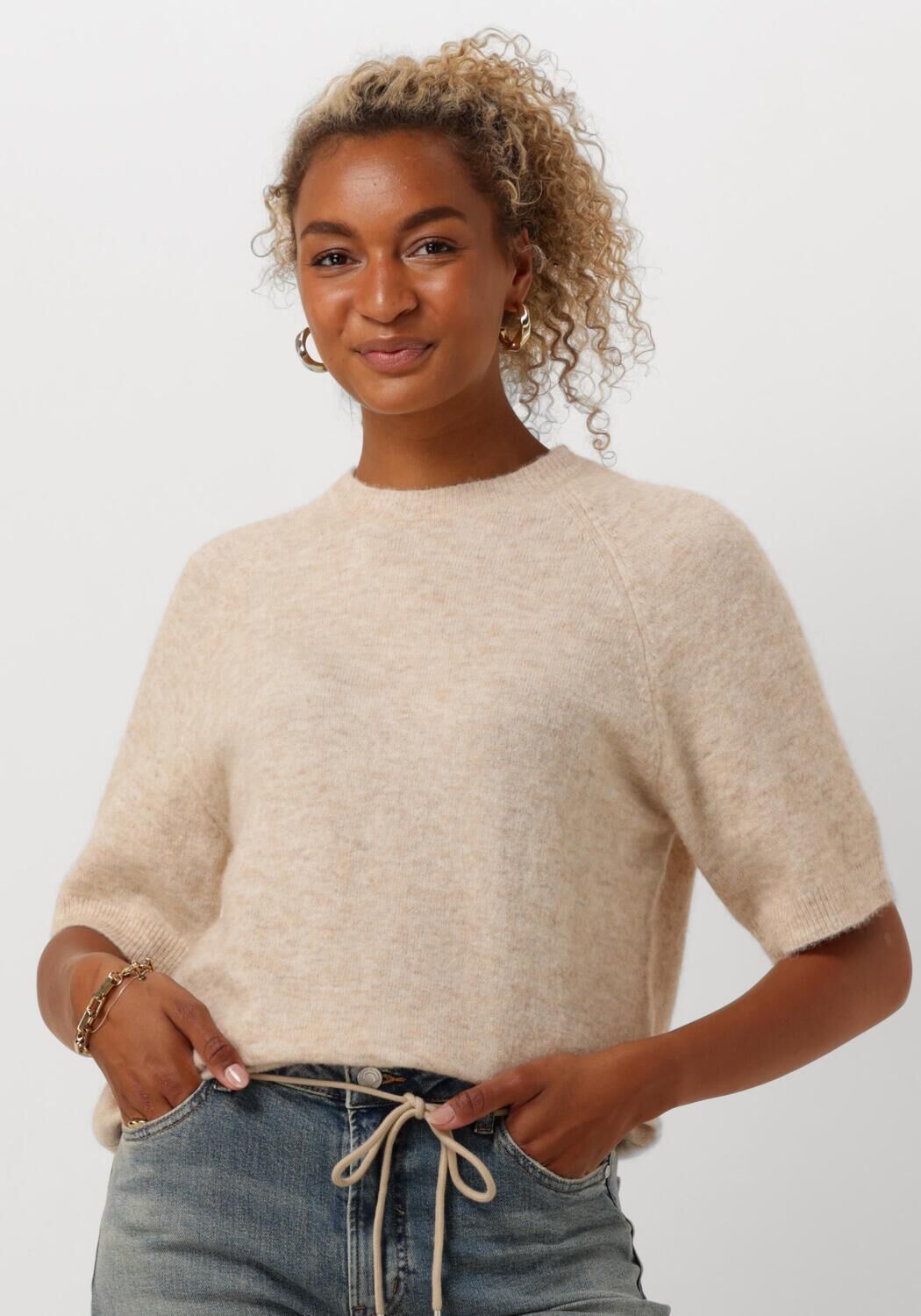 CIRCLE OF TRUST Dames Truien & Vesten Carter Knit Ecru