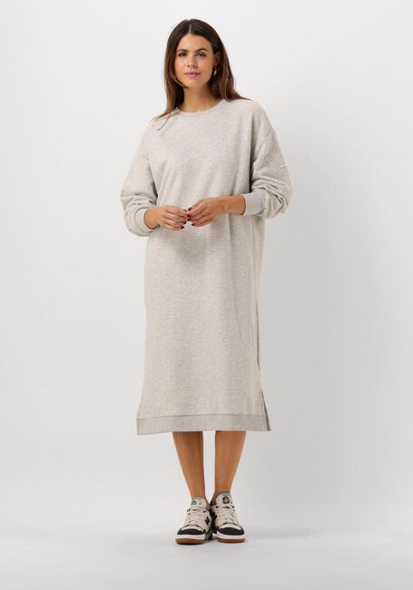 Grijze ALIX THE LABEL Midi jurk LADIES KNITTED MIDI SWEAT DRESS - large