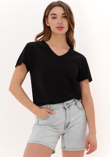 Zwarte MY ESSENTIAL WARDROBE T-shirt 08 THE VTEE SLUB YARN JERSEY - large