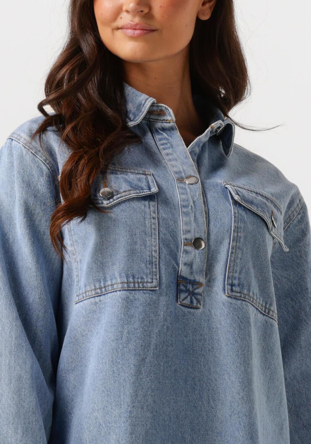 NEO NOIR Dames Jurken Paras Denim Dress Blauw