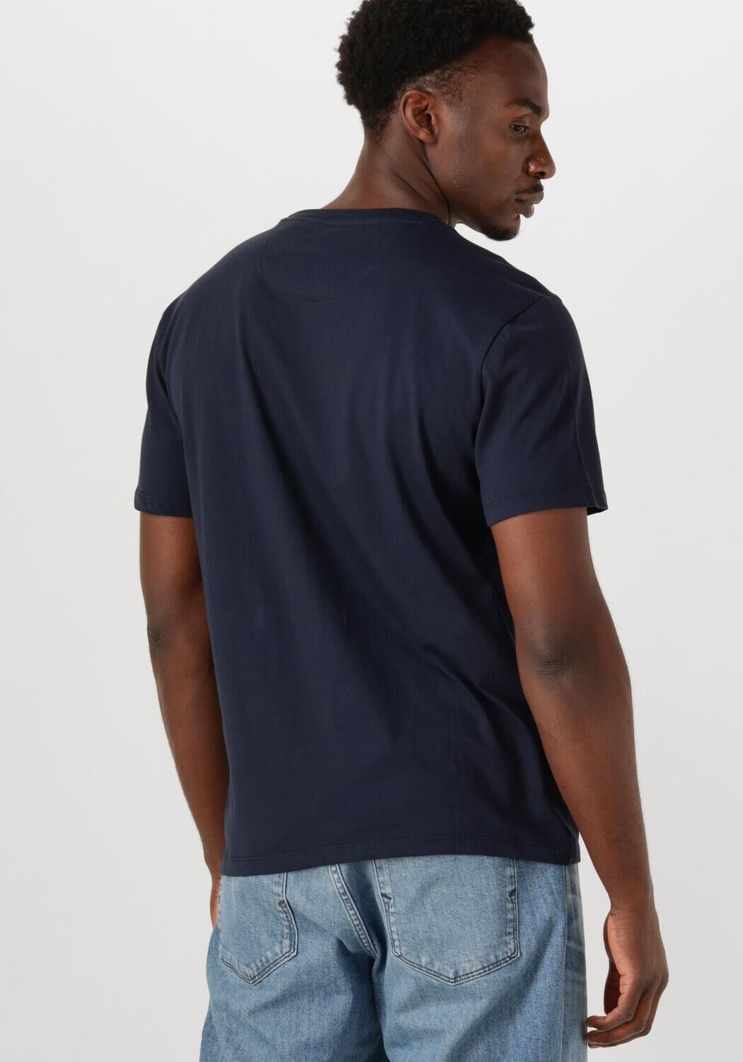 SCOTCH & SODA Heren Polo's & T-shirts Logo T-shirt Donkerblauw
