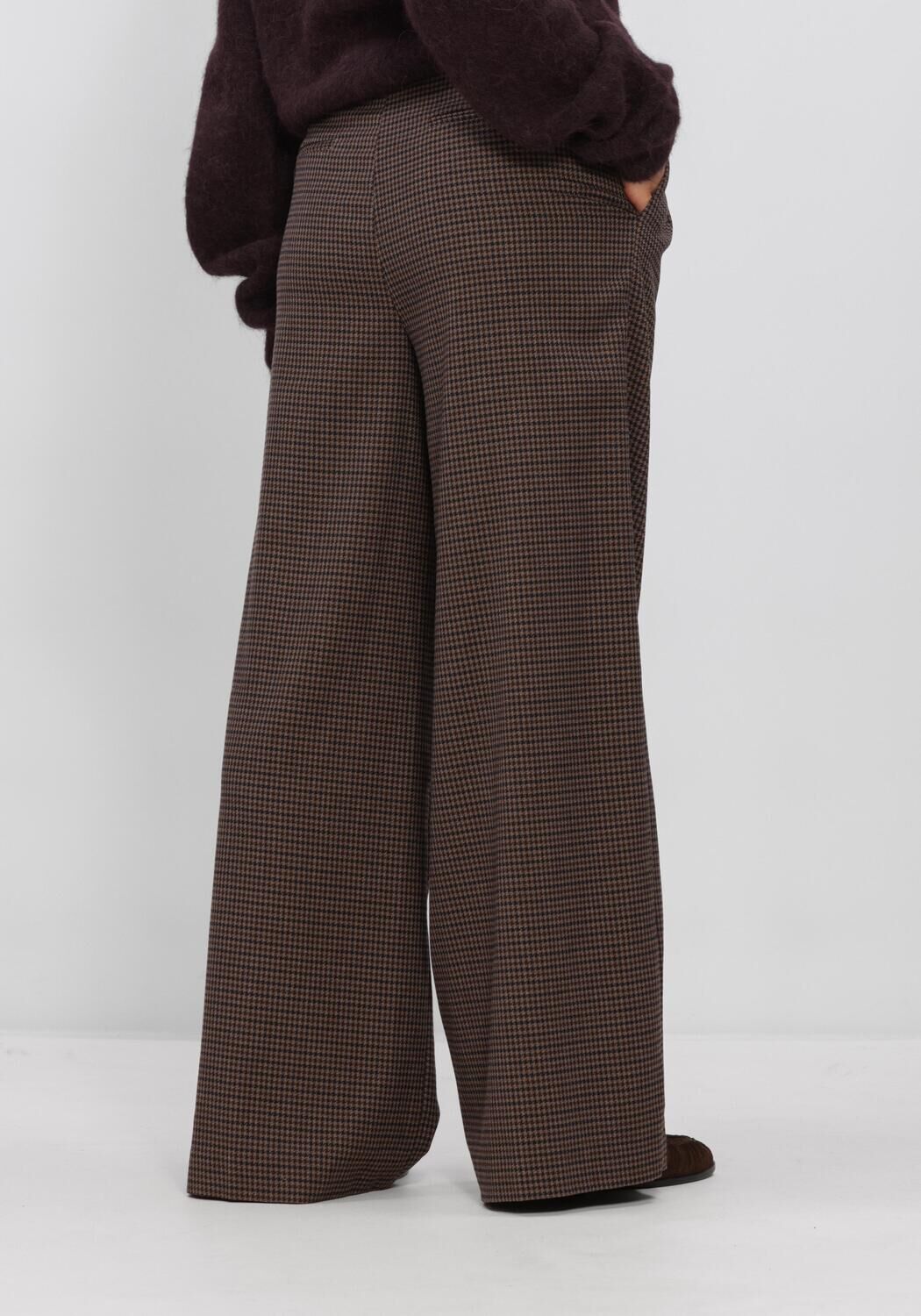 Bruine BEAUMONT Wijde broek RENATA PANTS - large