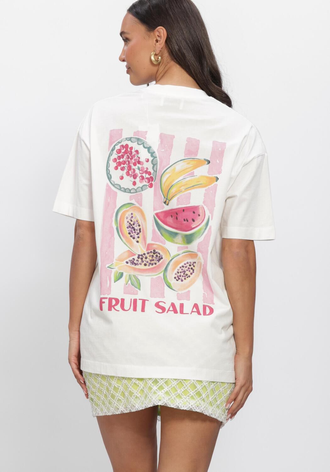 Witte CATWALK JUNKIE Top OVERSIZED GRAPHIC TSHIRT - large