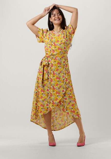 Gele POM AMSTERDAM Midi jurk DRESS 7307 - large