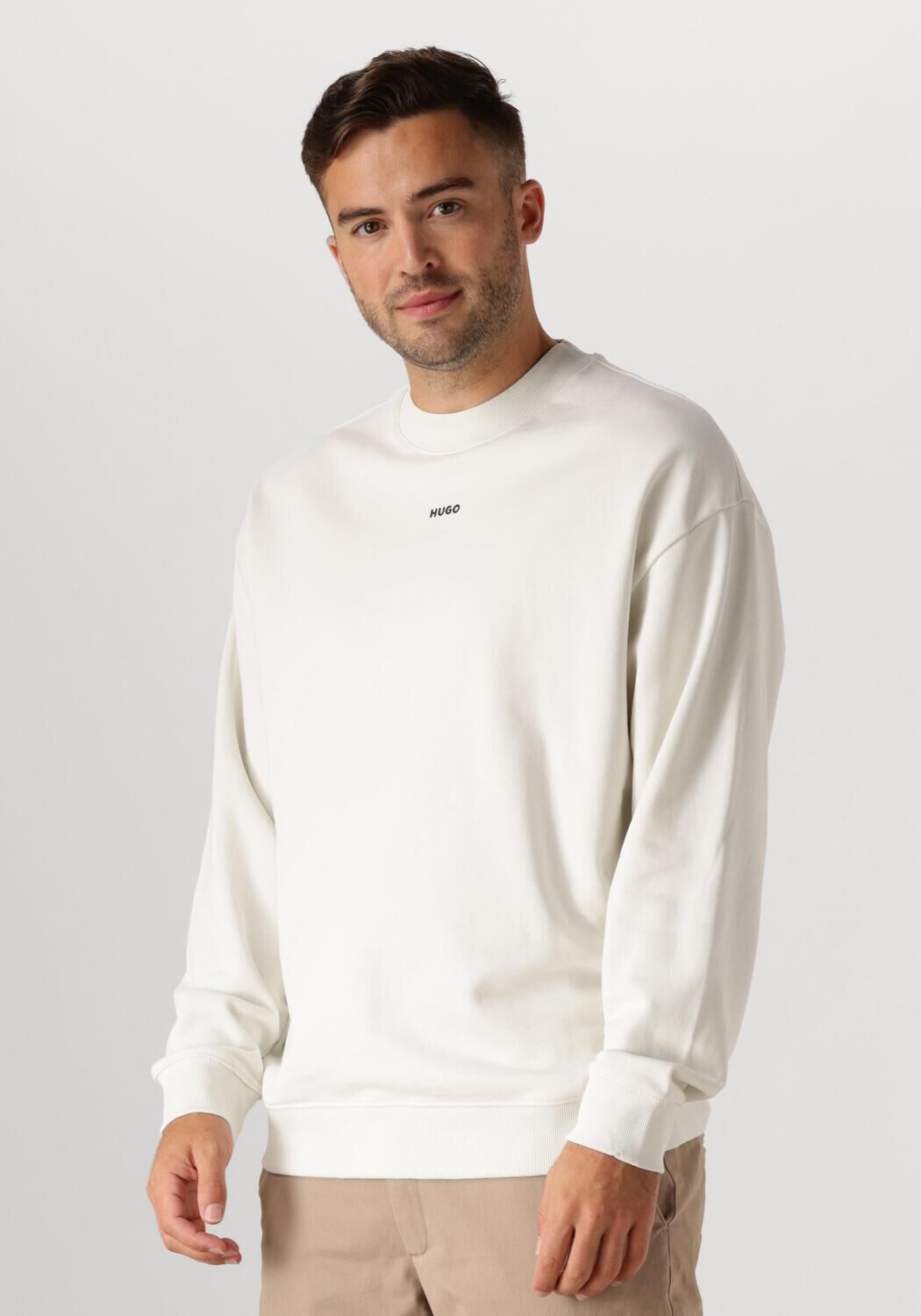 HUGO Oversized sweatshirt met labelprint model 'Dapocrew'