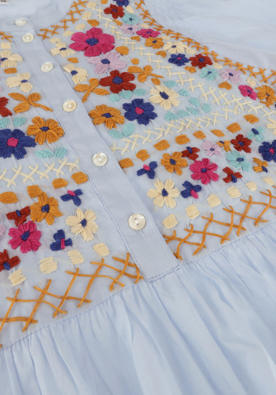 Lichtblauwe ANTIK BATIK Blouses LENY BLOUSE - large