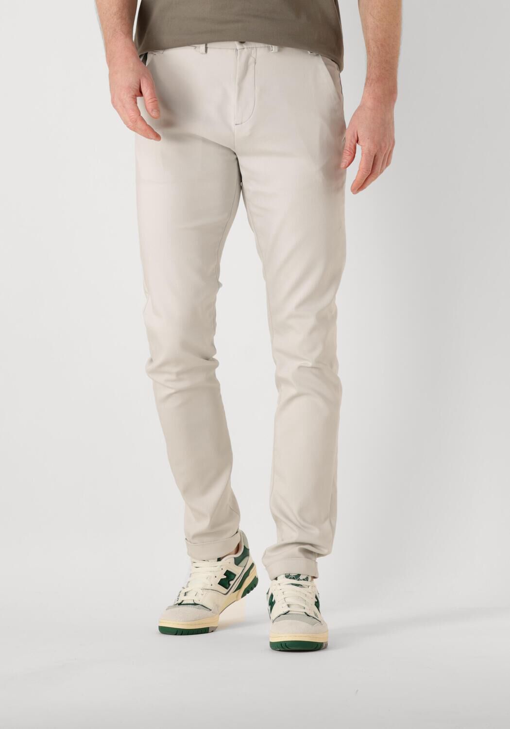 CAST IRON Heren Broeken Riser Chino Stretch Grijs