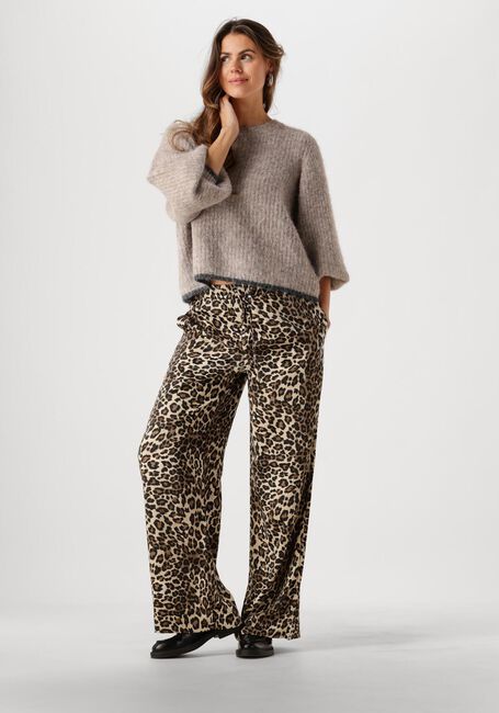 Bruine MODSTRÖM Pantalon TIPSYMD PRINT PANTS - large