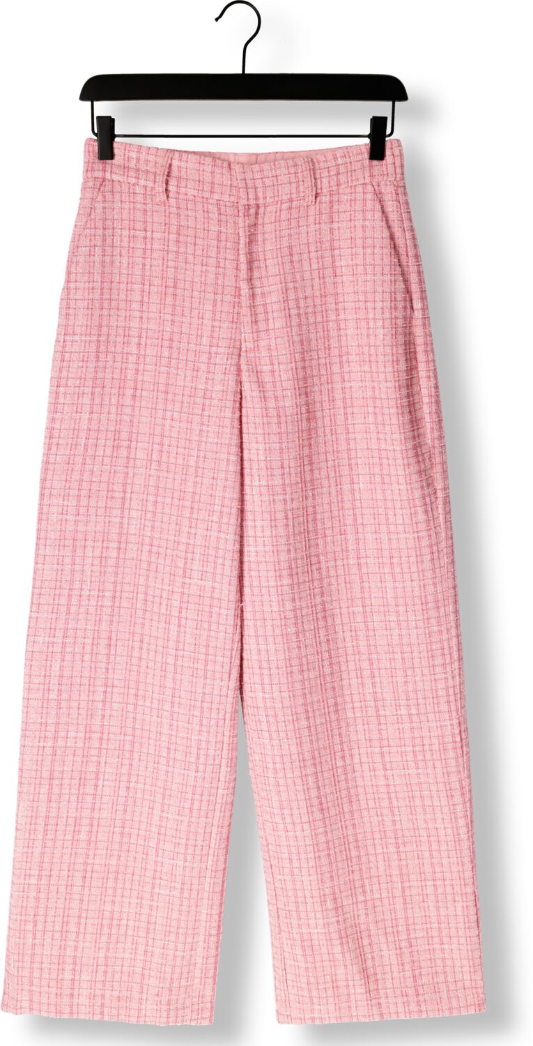 NEO NOIR Dames Broeken Emmett Glitz Boucle Pants Lichtroze