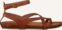Cognac RED-RAG Platte sandalen 79128 - medium
