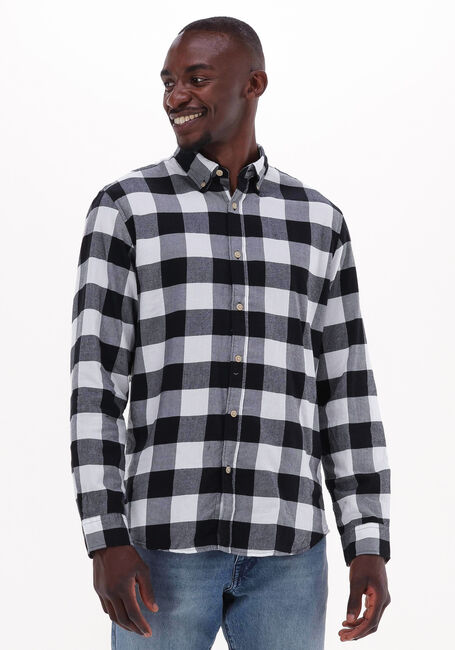 Zwarte SELECTED HOMME Casual overhemd SLIMFLANNEL SHIRT LS W NAW - large