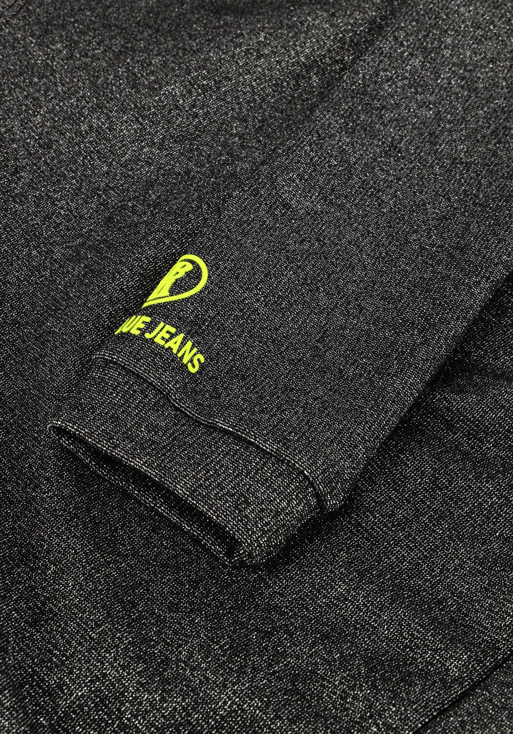 Zwarte INDIAN BLUE JEANS Top CROPPED LONGSLEEVE METALLIC - large