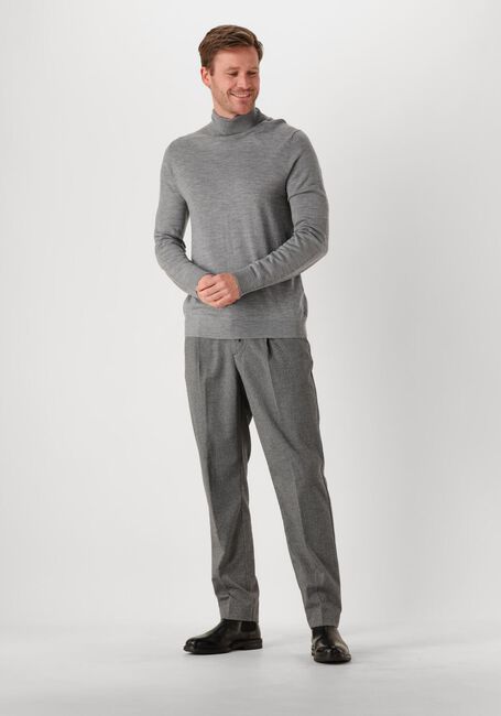 Grijze SELECTED HOMME Coltrui SLHTRAY LS KNIT MERINO ROLL NECK - large