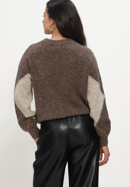 Bruine ROUGE EDIT Trui ROUARGYLE L/S O-NECK KNIT - large