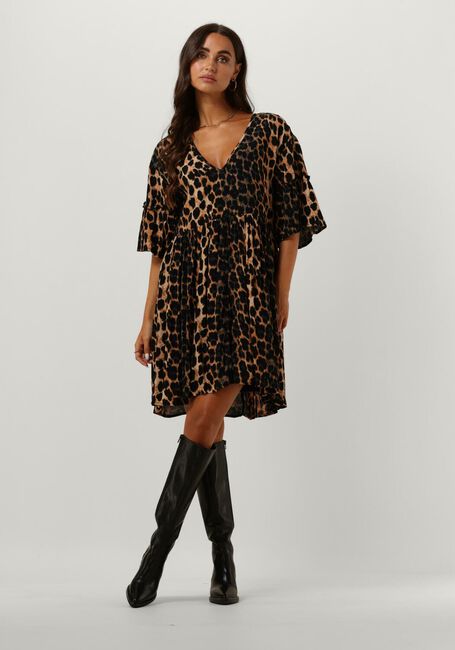 Bruine ALIX THE LABEL Mini jurk LADIES WOVEN ANIMAL DRESS 1 - large