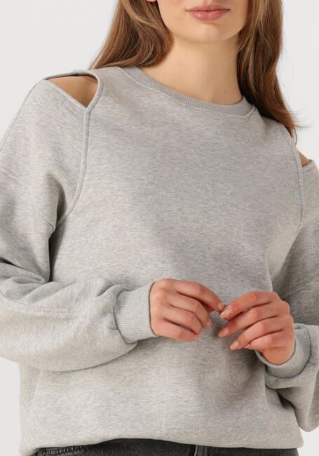 Grijze ALIX THE LABEL Trui LADIES KNITTED CUT OUT SWEATER - large