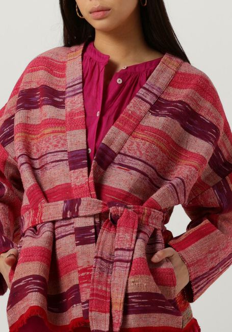 Roze SISSEL EDELBO Kimono UNA JACKET WOVEN BLANKET - large