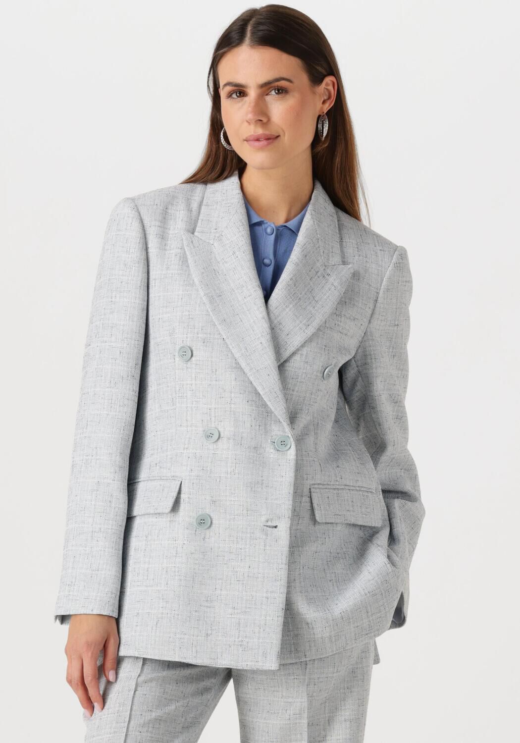LIU JO Dames Blazers Giacca Doppio Petto Lichtgrijs