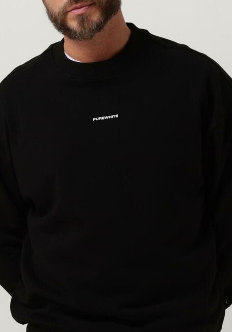 Zwarte PUREWHITE Trui CREWNECK WITH SMALL LOGO ON CHEST AND BIG BACK PRINT - large