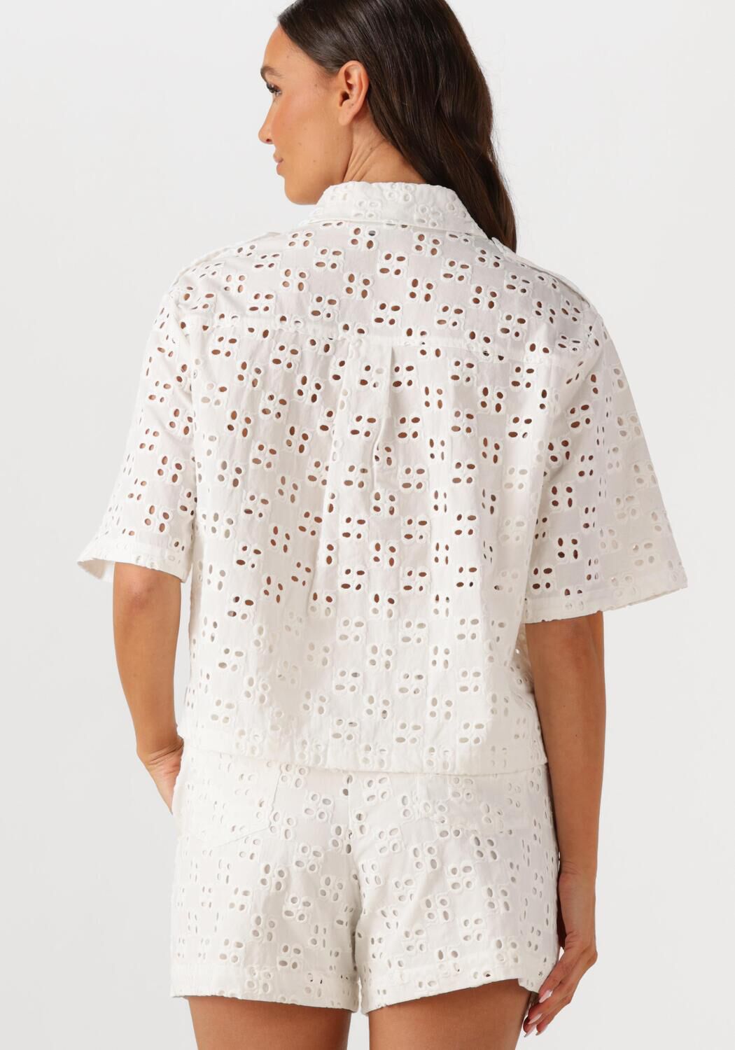 DANTE6 Dames Blouses Toddy Broderie Anglaise Shirt Wit