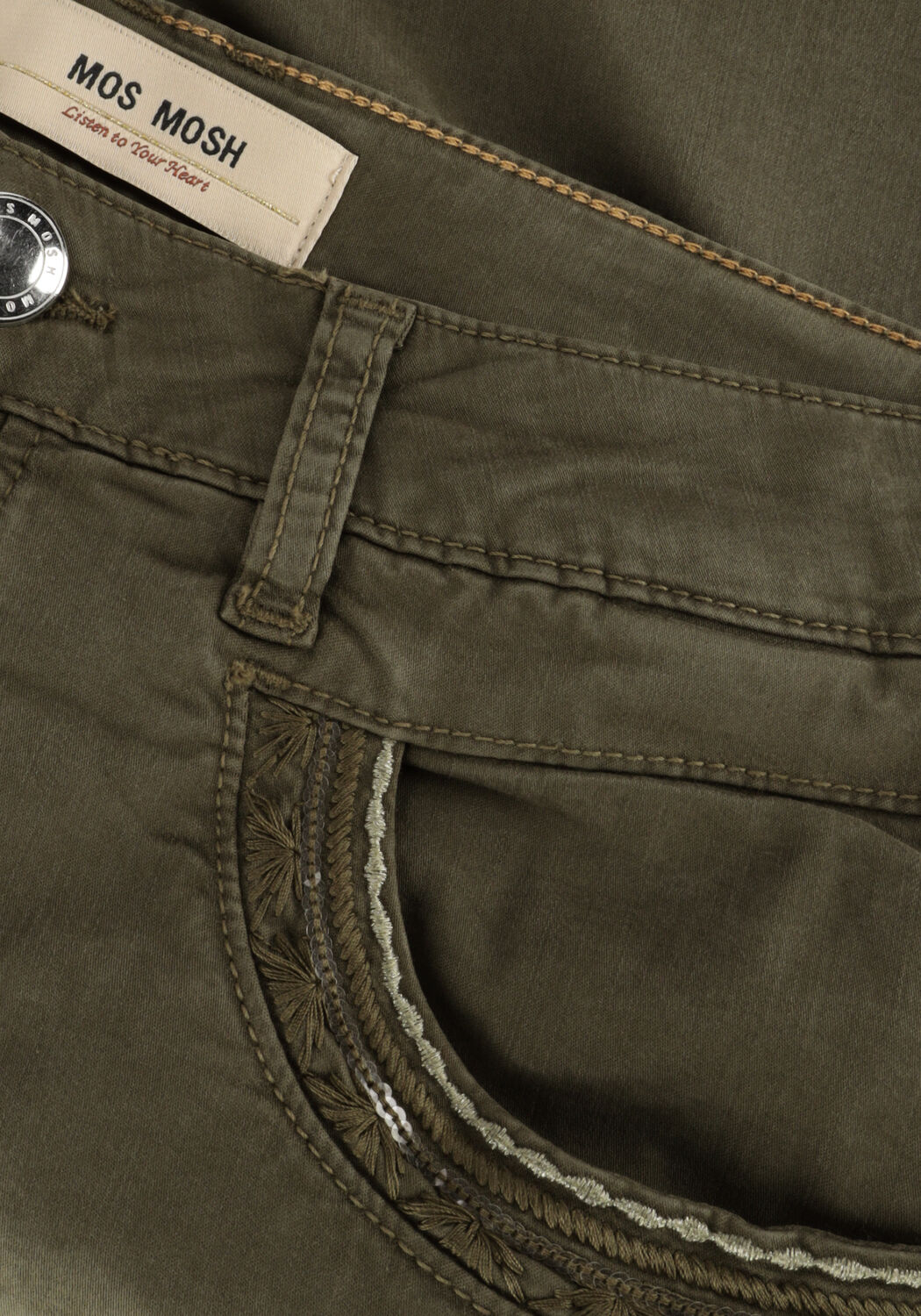 Groene MOS MOSH Broeken NAOMI TREASURE - large