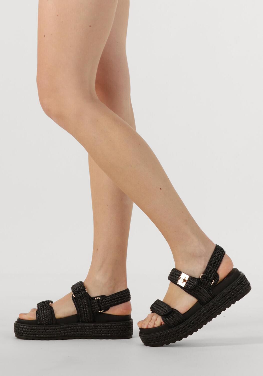 Zwarte STEVE MADDEN Platte sandalen BIGMONA - large