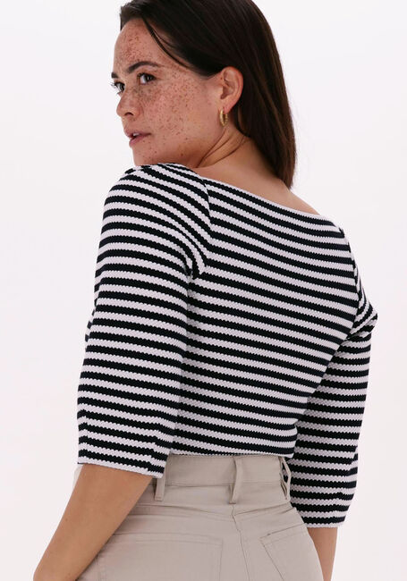 Blauwe VANILIA Trui STRUC STRIPE 3/4 UNIVERSITY - large