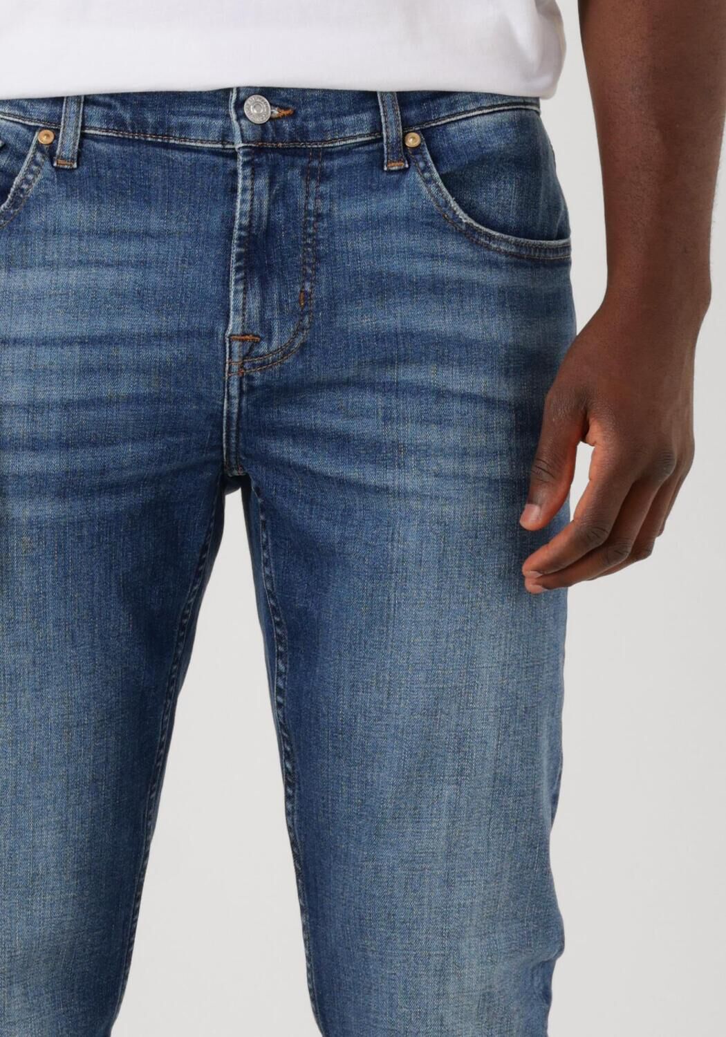 7 FOR ALL MANKIND Heren Jeans Slimmy Tapered Blauw