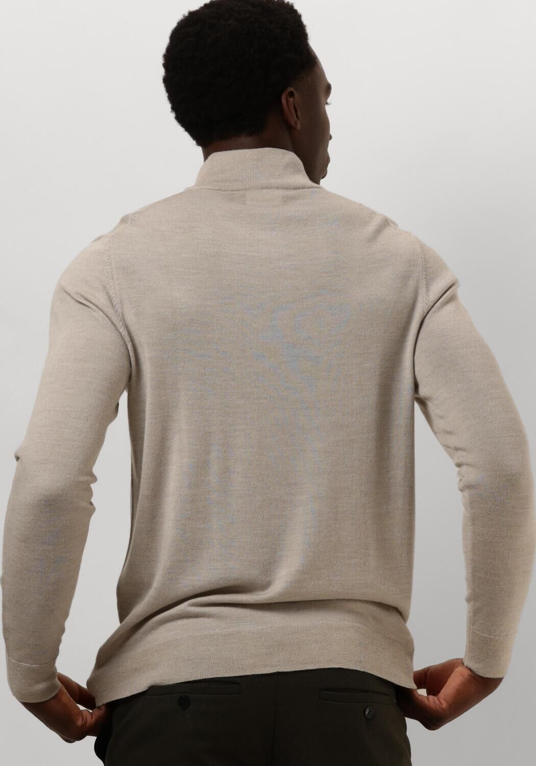 PROFUOMO Heren Truien & Vesten Pullover Half Zip Beige