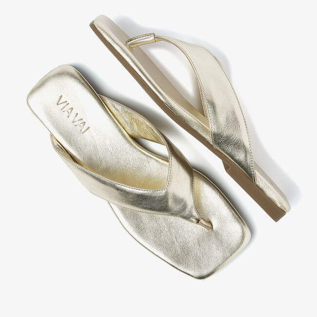 Gouden VIA VAI Slippers KIKI BERRY - large
