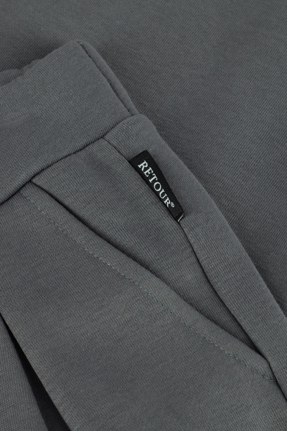 Grijze RETOUR Wijde broek FANNY - large