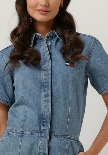 Lichtblauwe TOMMY JEANS Playsuits TJW BADGE DENIM PLAYSUIT - large