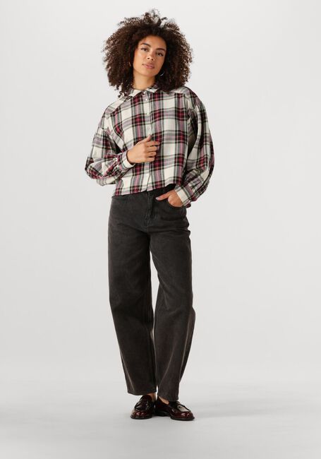 Witte BY-BAR Blouses SARAH SHORT CHECK BLOUSE - large