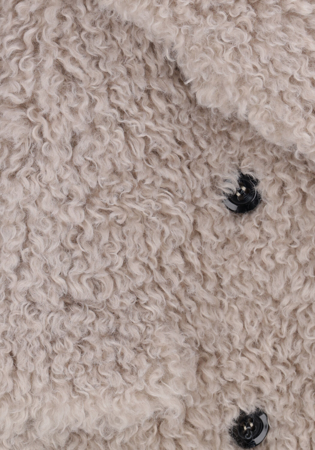 Taupe BEAUMONT Teddy jas CURLY SHORT COAT - large