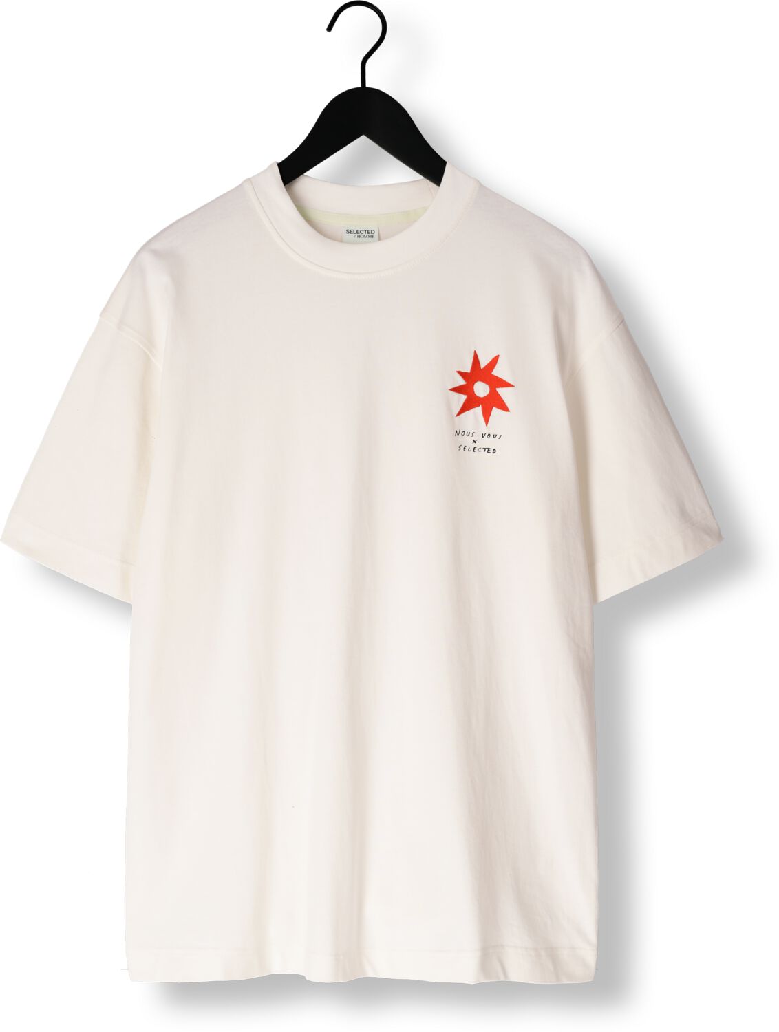 SELECTED HOMME Heren Polo's & T-shirts Slhrelaxjay License Ss O-neck Tee Beige