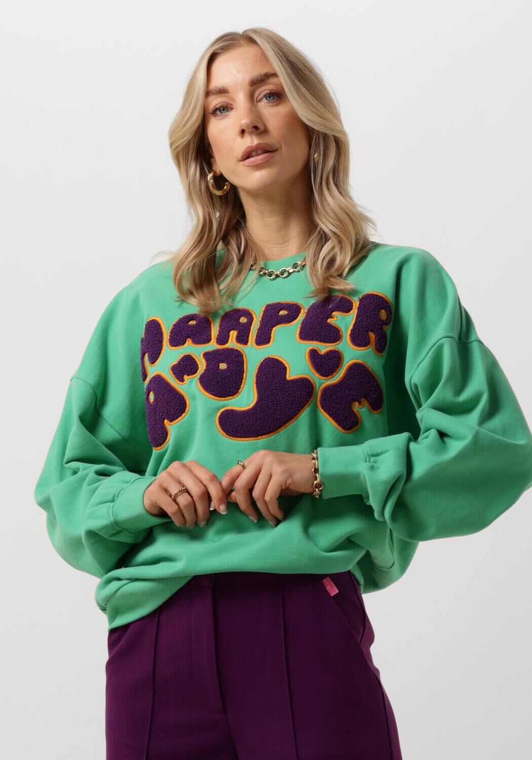HARPER & YVE Dames Truien & Vesten Logo-sw Groen