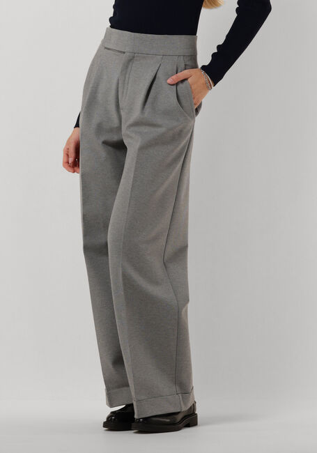 Grijze VANILIA Wijde broek PUNTO PLEATED WIDE - large