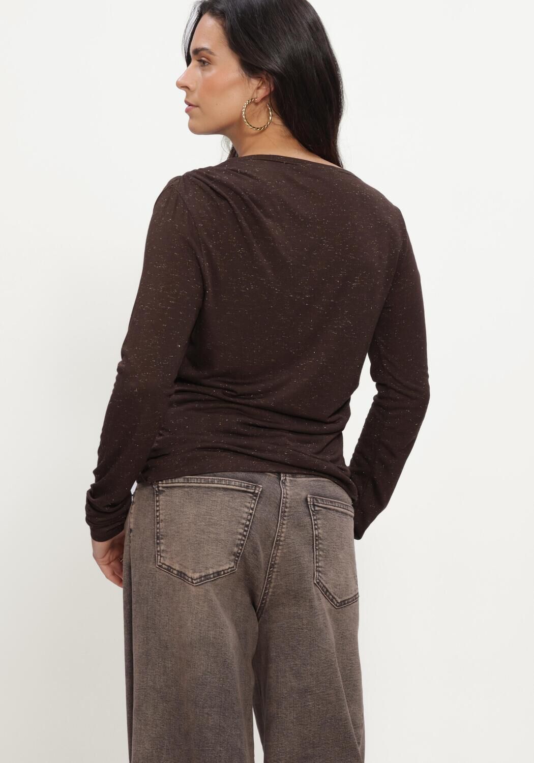 Bruine BY-BAR Top LEYA SPARKLE TOP - large