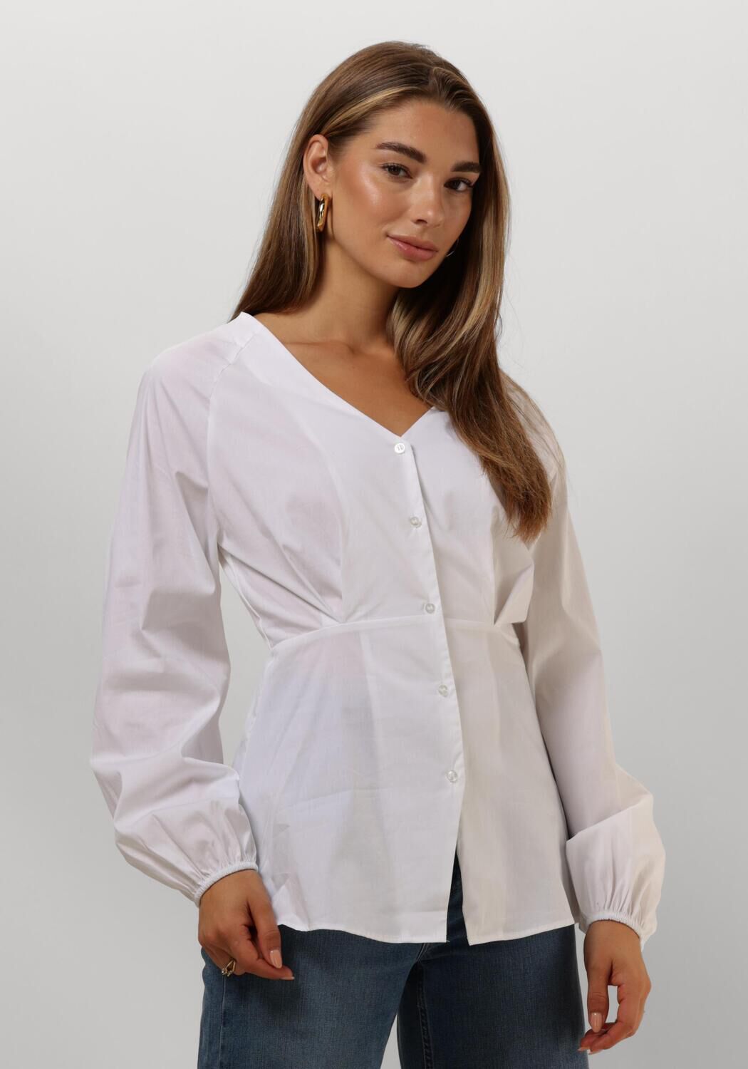 OBJECT Dames Blouses Objtutta Sculpture Fit Ls Shirt D Div Wit