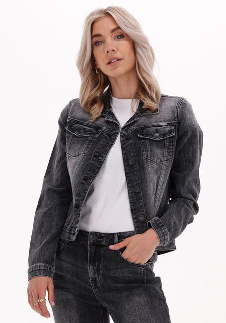 Zwarte SUMMUM Spijkerjas BASIC DENIM JACKET BLACK HEAVY TWILL - large