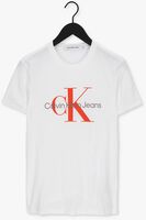 Witte CALVIN KLEIN T-shirt SEASONAL MONOGRAM TEE