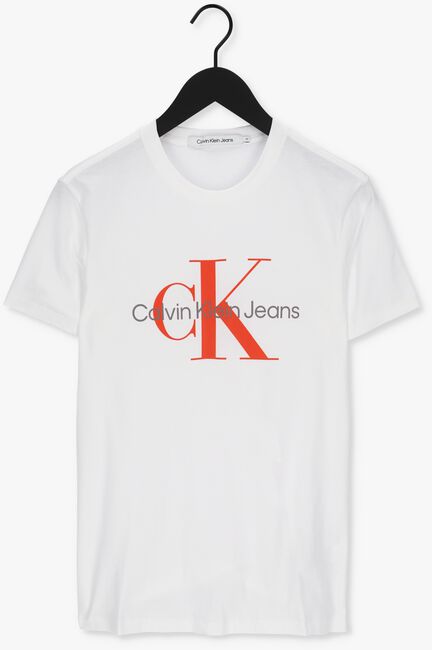 Witte CALVIN KLEIN T-shirt SEASONAL MONOGRAM TEE - large